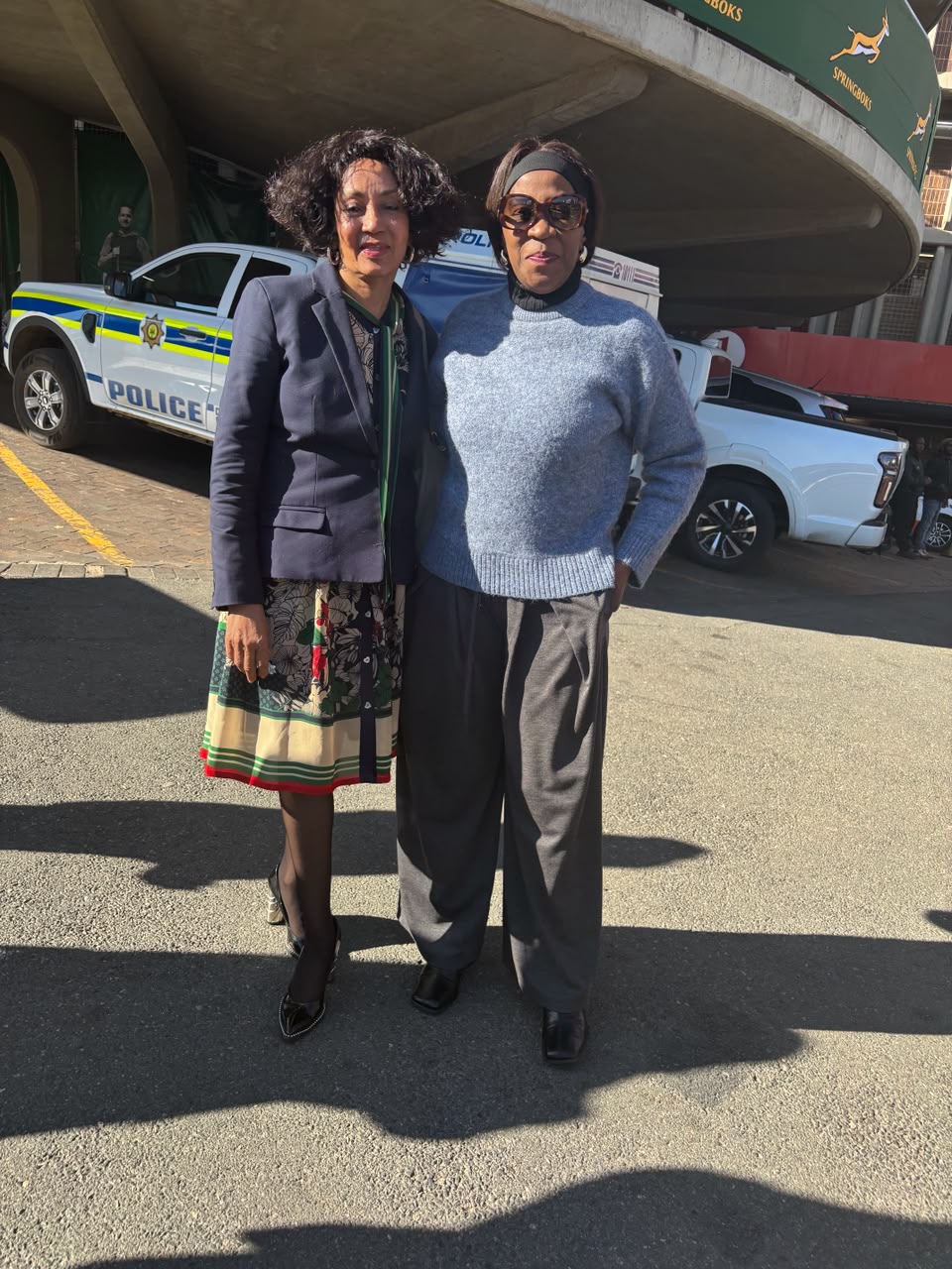 VSSS Alumni Secretary Lebo Maduna meeting a stakeholder
